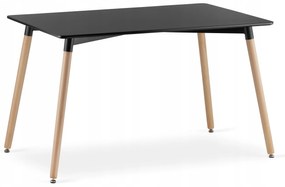 Čierny jedálenský stôl TRE s rozmermi 120 x 80 cm