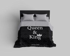 Detexpol Luxusný prehoz na posteľ 220x240 cm - Queen a King black