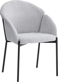 Jedálenská stolička Felicita, svetlo šedá štruktúrovaná látka