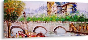 Obraz - Olejomaľba mesta (120x50 cm)