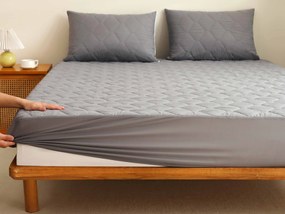 XPOSE® Prešívaný chránič matraca Exclusive- sivý 90x200 cm
