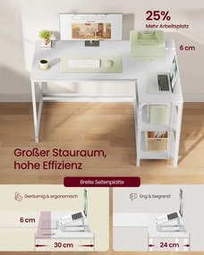 Rohový pracovný stôl LWD135WF01