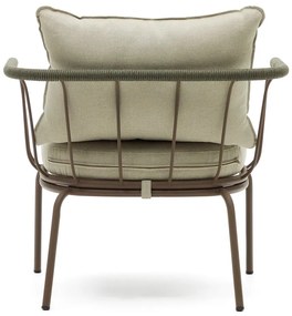 Svetlozelené kovové záhradné kreslo Salguer - Kave Home