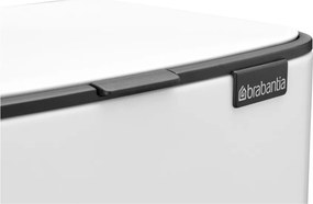 Biely pedálový oceľový odpadkový kôš 12 l Bo – Brabantia