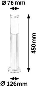 Rabalux INOX TORCH záhradný stĺpik 8263