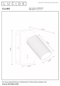Lucide 09239/11/31 - Nástenné bodové svietidlo CLUBS 1xGU10/40W/230V biela