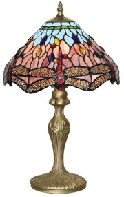 Stolná lampa Dragonfly v štýle Tiffany