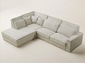 Sivobéžová ženilková rohová pohovka (ľavý roh/do L) Kirou – Maison de Rêve