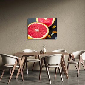 Sklenený obraz rozkrojených grapefruitov (70x50 cm)