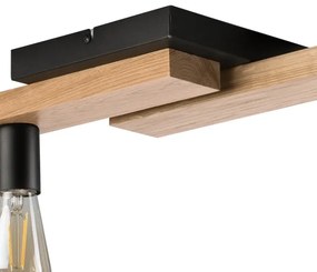 Prisadený luster MATTE 2xE27/15W/230V + 3xG9/5W/230V čierna/dub