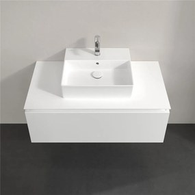VILLEROY &amp; BOCH Legato závesná skrinka pod umývadlo na dosku (umývadlo v strede), 1 zásuvka, 1000 x 500 x 380 mm, White Matt, B60300MS