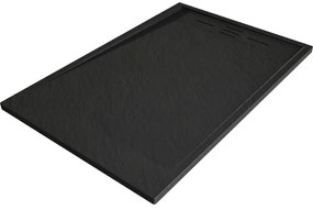 Mexen Amon, SMC obdĺžniková sprchová vanička 130 x 80 cm, čierna, 4F708013