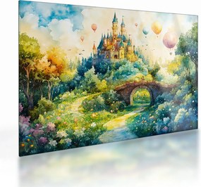 Sklenený obraz - Rozprávkový zámok (70x50 cm)