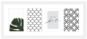 Biely plastový rámček na stenu 50x20 cm