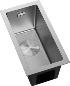 Mexen Trixo, 1-komorový nerezový drez 230 x 440 mm, brúsená oceľ, 6411221000-01