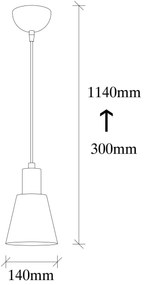 Závesné svietidlo Kem III zlaté