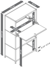 Kovová skrinka »CN3«, sivá