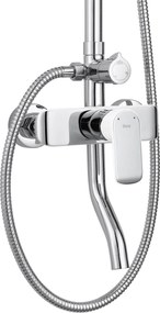 Rea Bloom, sprchová-vaňová súprava dažďovou hlavovou a ručnou sprchovou hlavicou, chrómová, REA-P9527