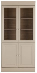 Sivá vitrína z borovicového dreva 105x215 cm Chow – vtwonen