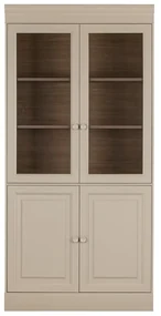 Sivá vitrína z borovicového dreva 105x215 cm Chow – vtwonen
