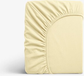 Goldea jersey elastická plachta - banánová 160 x 200 cm