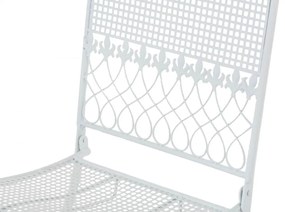 Kovová skladacia stolička Kiran (SET 2 ks) - Biela