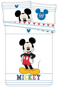 JERRY FABRICS Obliečky do postieľky Mickey colors baby  Bavlna, 100/135, 40/60 cm