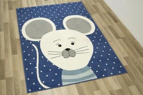 Detský koberec LUNA KIDS 534221/94955 - Myška, modrý
