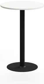 Barový stôl ALVA, Ø700x1000 mm, HPL, čierna/biela