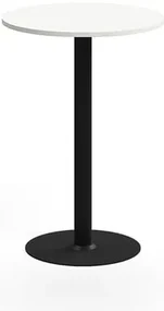 Barový stôl ALVA, Ø700x1000 mm, HPL, čierna/biela