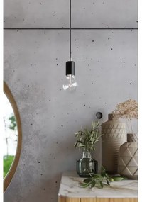 Sollux SL.0372 - Luster na lanku EDISON 7 7xE27/60W/230V pavúk čierna