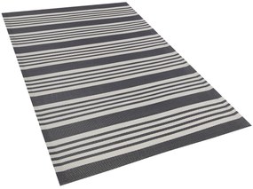 Vonkajší koberec 120 x 180 cm čierna/sivá DELHI Beliani