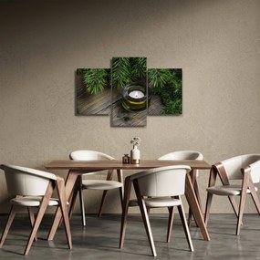 Obraz - vianočná sviečka (90x60 cm)