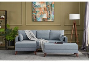 Svetlomodrá rohová pohovka (ľavý roh) Bella – Balcab Home