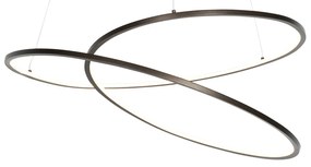 Dizajnové závesné svietidlo bronzové 72 cm vrátane LED 3-stupňového stmievača - Rowan