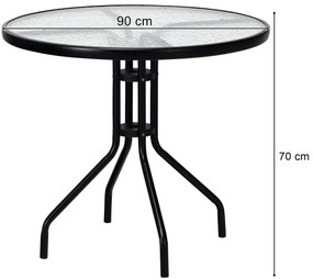Dekorstudio Okrúhly stôl na balkón ISLAND 90cm