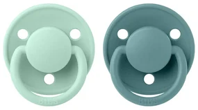 BIBS De Lux cumlíky, silikón 2ks - one size - Nordic mint Island sea
