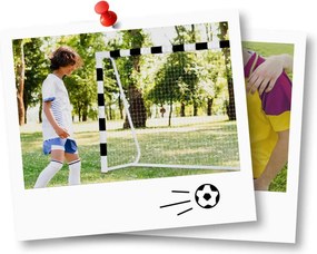 Neo-Sport Futbalová bránka 180 x 120 x 60 cm NS-464 čierna a biela