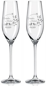 Svadobné poháre na sekt Romance 2 ks
