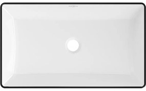 Mexen NADIA UMÝVADLO, 60x35 CM, BIELA/ČIERNY OKRAJ, 21616007