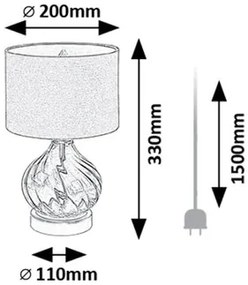 Rabalux PIRELO stolná lampa 74033
