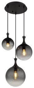 Globo 15885-3H - Luster na lanku DALTON 3xE27/10W/230V pr. 48 cm čierna