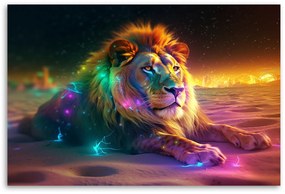 Gario Obraz na plátne Majestátny lev oddychuje Rozmery: 100 x 70 cm