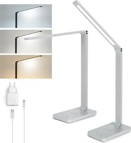 Brilagi - LED stmievateľná dotyková stolná lampa s bezdrôtovým nabíjaním QI LED/7W/5V 3000/4000/6000K biela