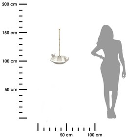 Závesné napájadlo pre vtáky Mia, 30x10 cm, keramika, biela