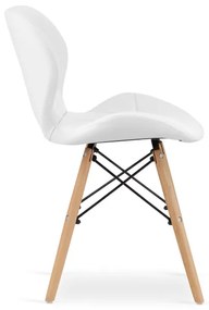 Set dvoch jedálenských stoličiek LAGO ekokoža biele (2ks)