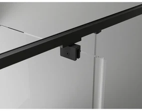 Mexen Exo, sprchovací kút s krídlovými dverami 100 x 90 cm, 6mm číre sklo, čierny profil, 8181-100-090-70-00