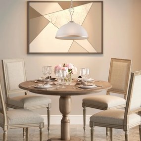 Brilagi - LED Luster na tyči ANTICO 1xE27/60W/230V biela patina