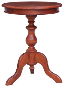 Príručný stolík hnedý 50x50x65 cm mahagónový masív