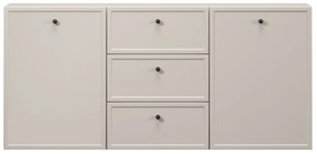 Závesná komoda Lorini 150 cm - kašmírová / čierne úchytky G